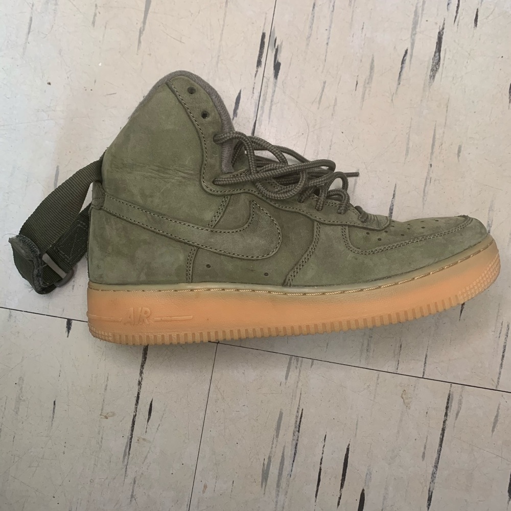 Air Force 1 High WB GS Medium Olive /Gummy Bottoms